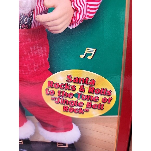 Vintage 1998 Jingle Bell Rock Santa Claus Animated Dancing Musical Tested Works - Picture 5 of 14